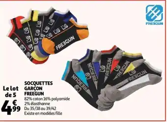 Auchan Socquettes Garçon Freegun offre