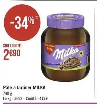Géant Casino Pate A Tartiner Milka offre