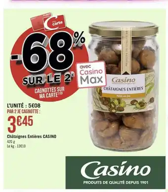 Géant Casino Chataignes Entiéres Casino offre
