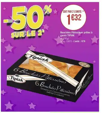 Géant Casino Bouchées Patissiéres Prétes a Garnir Tipiak offre