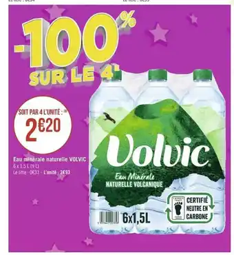 Géant Casino Eau Minérale Naturelle Volvic offre