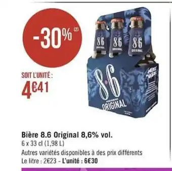 Géant Casino Biére 8.6 Original 8,6% Vol. offre