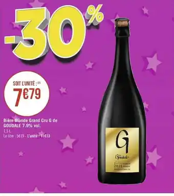 Biére Blonde Grand Cru G De Goudale 7.9% Vol.