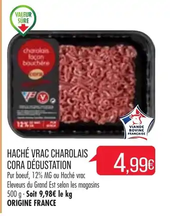 Match Haché Vrac Charolais Cora Degustation offre