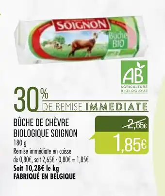 Match Bûche de Chèvre Biologique Soignon offre