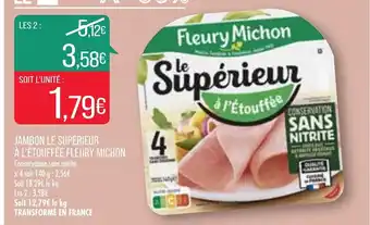 Match Jambon superieur à l'étouffée Fleury Michon offre