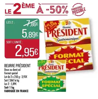 Match Beurre Président offre