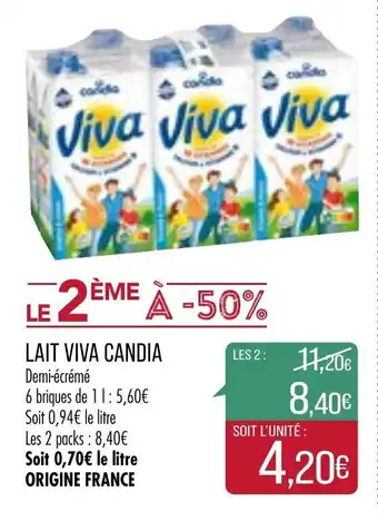 Match Lait Viva Candia offre