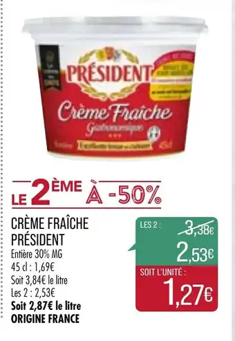 Match Crème Fraîche Président offre