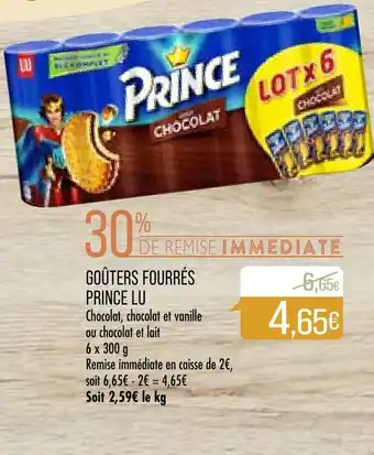 Match Goûters Fourrés Prince LU offre