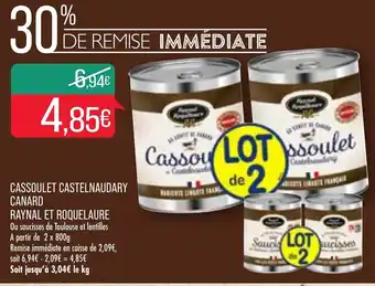 Match Cassoulet Castelnaudary Canard offre