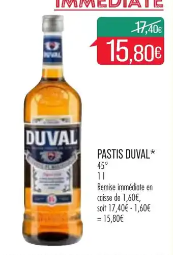 Match Pastis Duval offre