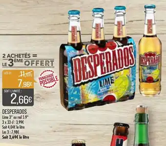 Match Desperados offre