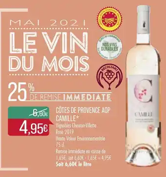 Match Côtes de Provence AOP Camille offre