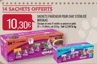 Sachets Fraîcheur pour chat Stérilisé Whiskas