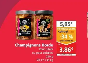 Colruyt Champignons Borde offre