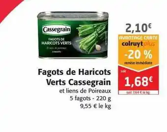 Colruyt Fagots De Haricots Verts Cassegrain offre