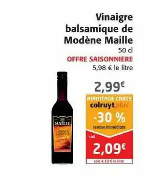 Colruyt Vinaigre Balsamique De Modène Maille offre