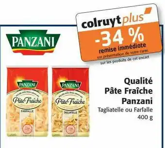 Colruyt Qualité Pâte Fraîche Panzani offre