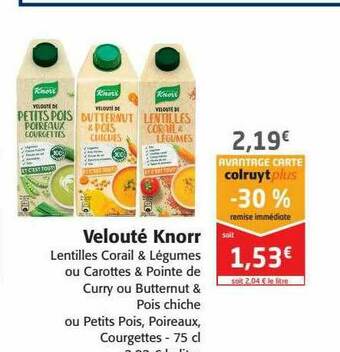 Colruyt Velouté Knorr offre