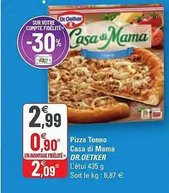 G20 Pizza Tonno Casa Di Mama Dr. Oetker offre