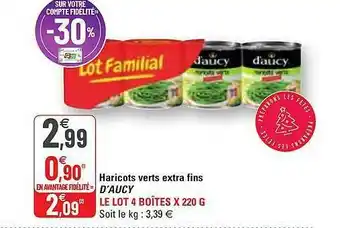 G20 Haricots Verts Extra Fins D'aucy offre