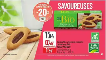 G20 Barquettes Chocolat-noisettes Le Réflexe Bio Belle France offre