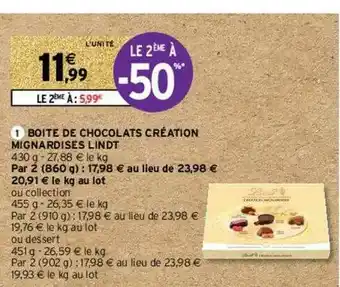 Intermarché Express Boîte De Chocolats Création Mignardises Lindt offre
