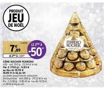 Intermarché Express Cône Rocher Ferrero offre