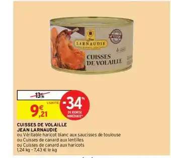 Intermarché Express Cuisses De Volaille Jean Larnaudie offre