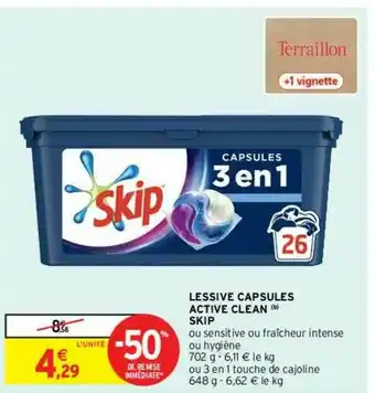 Intermarché Express Lessive Capsules Active Clean offre