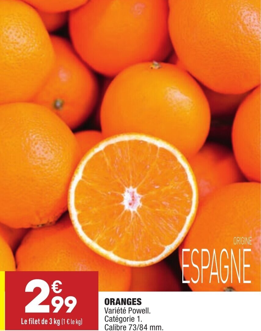Promo Oranges chez ALDI