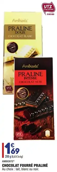 ALDI Chocolat fourré praliné offre