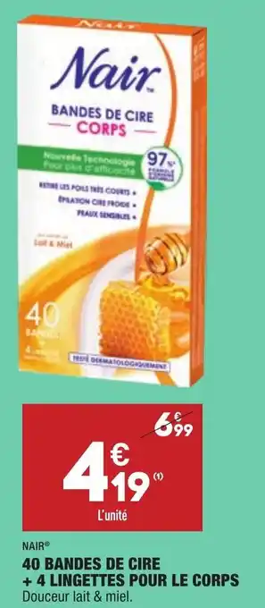 ALDI 40 bandes de cire offre