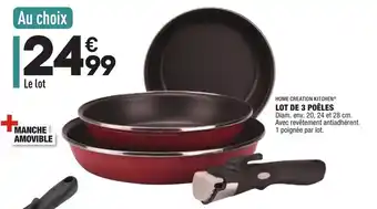 ALDI Lot de 3 poêles offre