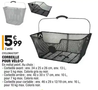 ALDI Corbeille pour vélo offre