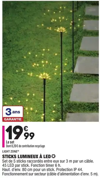 ALDI Sticks lumineux à led offre