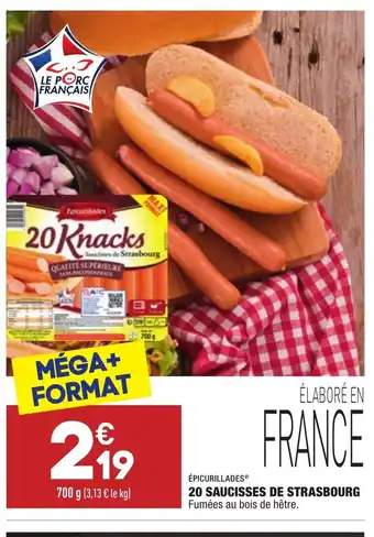 ALDI 20 saucisses de strasbourg offre