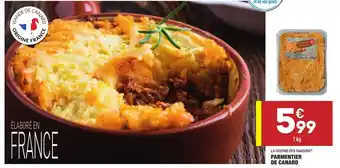 ALDI Parmentier de canard offre