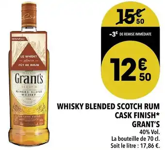 Supeco Whisky blended scotch rum cask finish offre