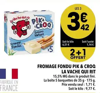 Supeco Fromage fondu pik & croq la vache qui rit offre