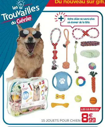 Gifi 15 jouets pour chien offre
