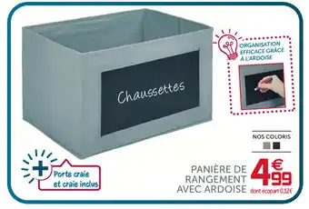 Gifi Paniére de rangement avec ardoise offre