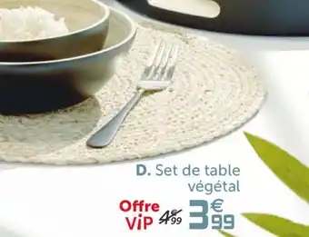 Gifi Set de table vegetal offre
