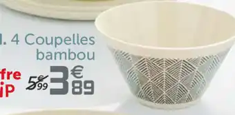 Coupelles bambou