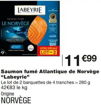 Monoprix Labeyrie saumon fumé atlantique de norvège offre