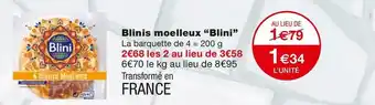 Monoprix Blini blinis moelleux offre