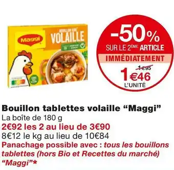Monoprix Maggi bouillon tablettes volaille offre