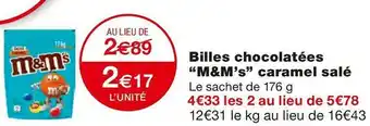 Monoprix Mms billes chocolatées caramel salé offre
