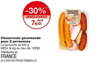 Choucroute gourmande pour 2 personnes